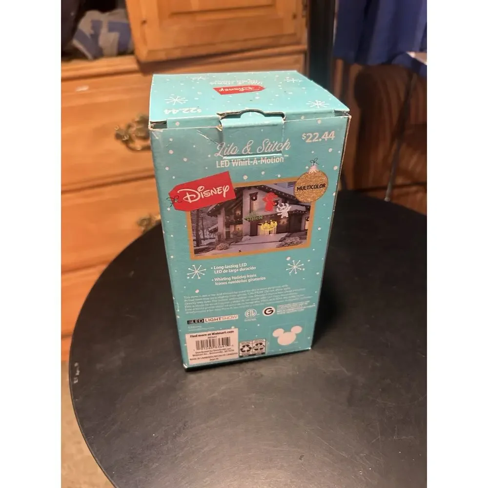 Disney Stitch Christmas Whirl-a-motion LED Light Show Projector New